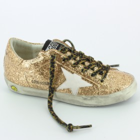 G31KS501A sneaker allacciata in glitter Sneakers Golden Goose